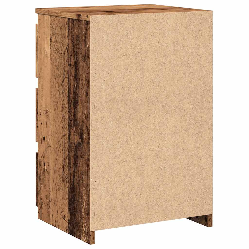 Nachtkastjes 2 st 40x35x62,5 cm bewerkt hout artisanaal eiken