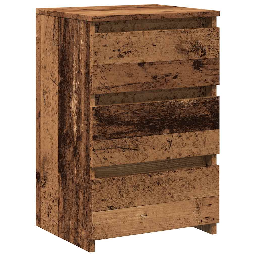 Nachtkastjes 2 st 40x35x62,5 cm bewerkt hout artisanaal eiken