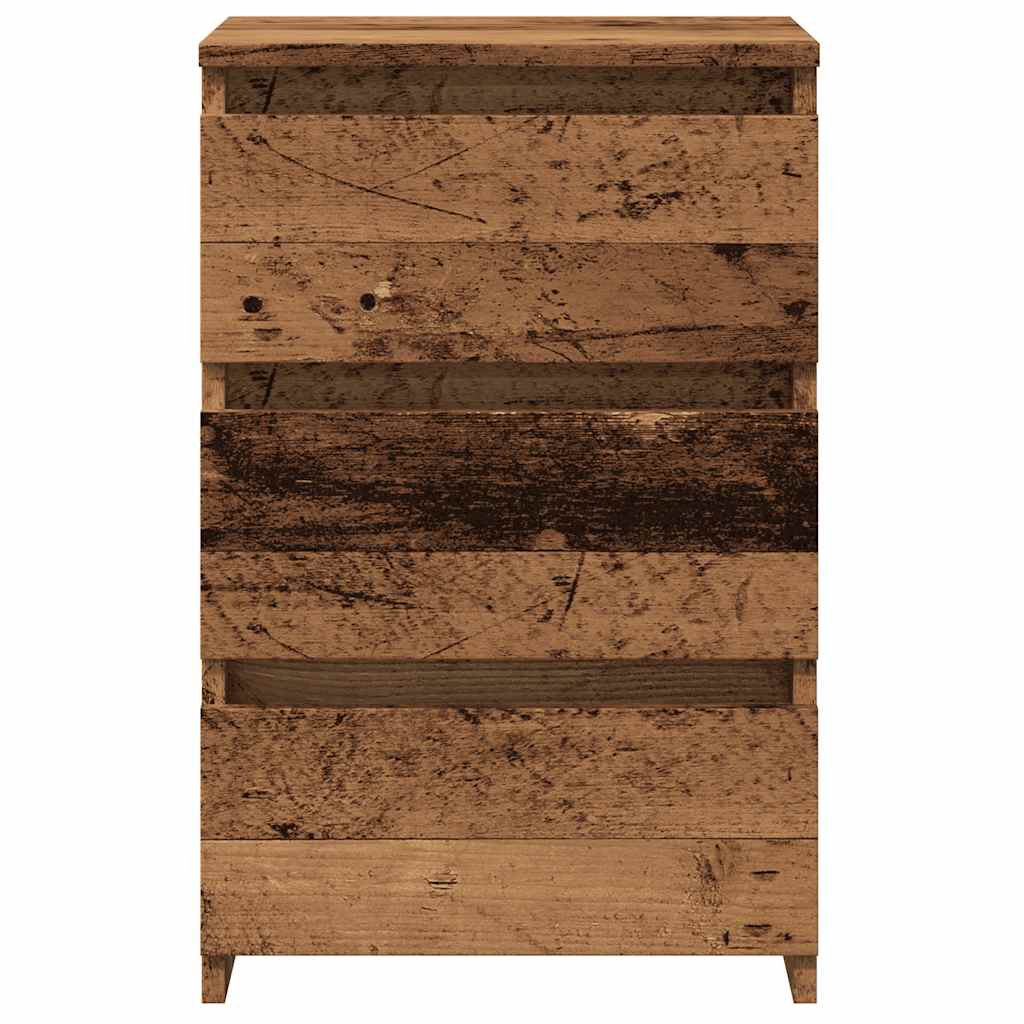 Nachtkastjes 2 st 40x35x62,5 cm bewerkt hout artisanaal eiken