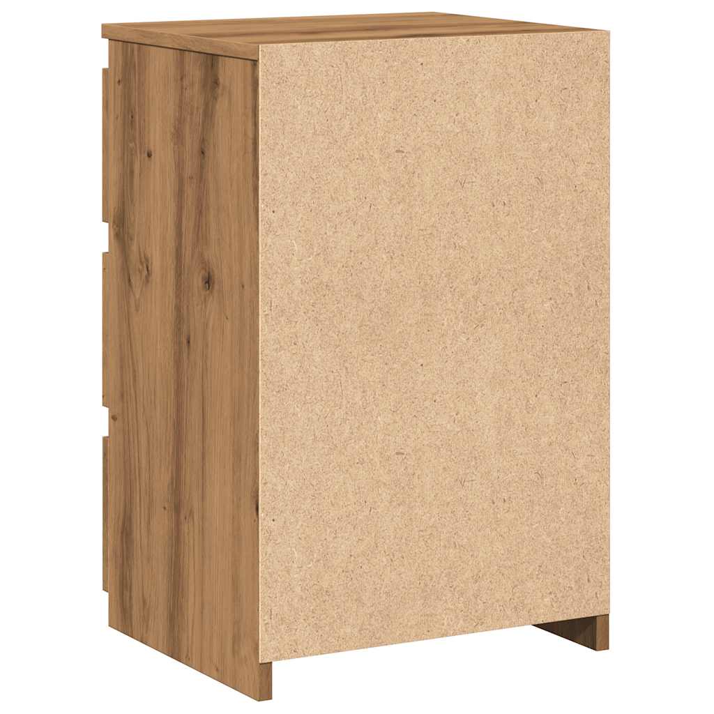 Nachtkastjes 2 st 40x35x62,5 cm bewerkt hout artisanaal eiken