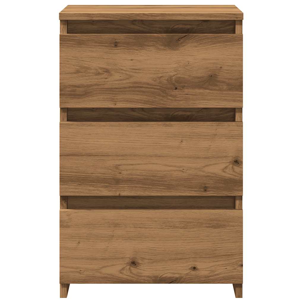 Nachtkastjes 2 st 40x35x62,5 cm bewerkt hout artisanaal eiken