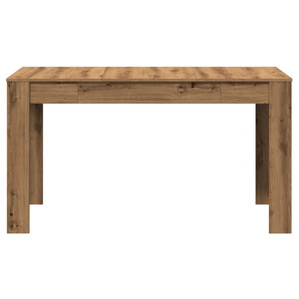 Eettafel 140x74,5x76 cm bewerkt hout oud houtkleurig