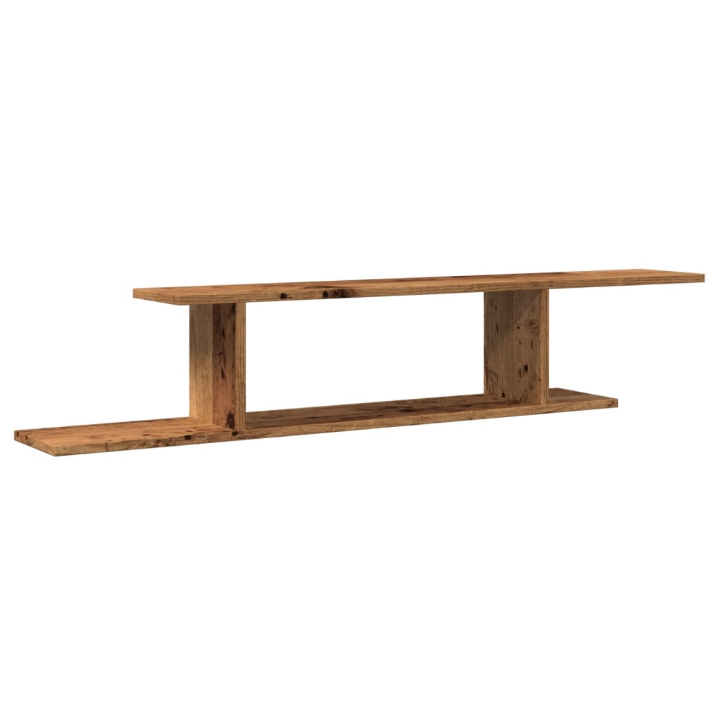 Tv-wandschap 125x18x23 cm bewerkt hout artisanaal eikenkleurig