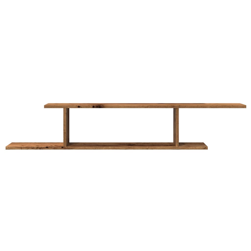 Tv-wandschap 125x18x23 cm bewerkt hout artisanaal eikenkleurig