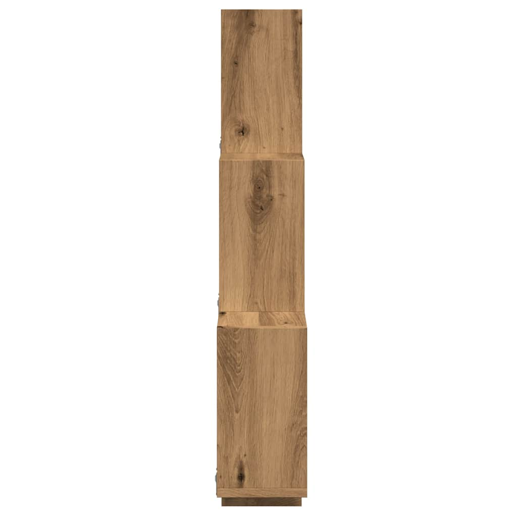 Wandschap kubus 78x15x93 cm bewerkt hout wit