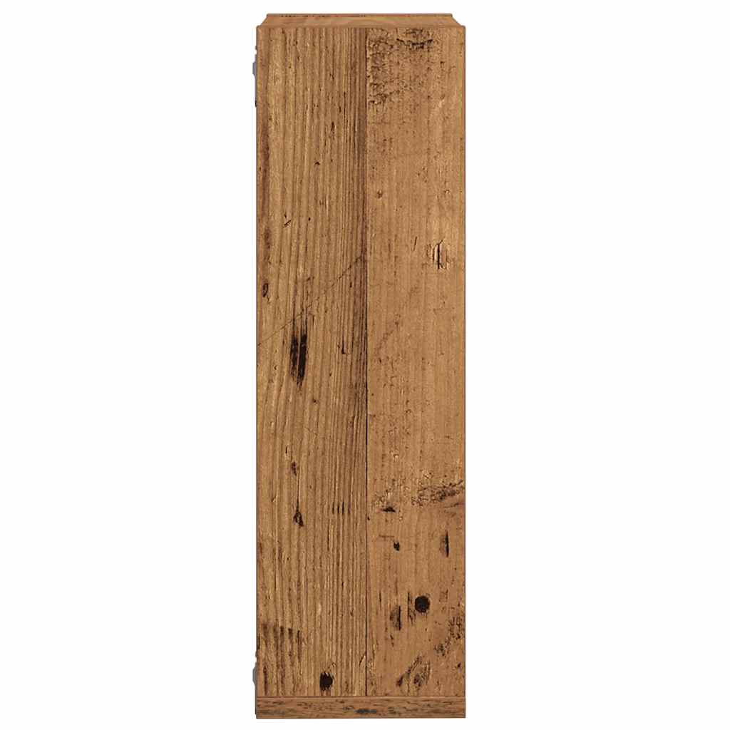 Wandschappen kubus 2 st 50x15x50 cm hout artisanaal eiken