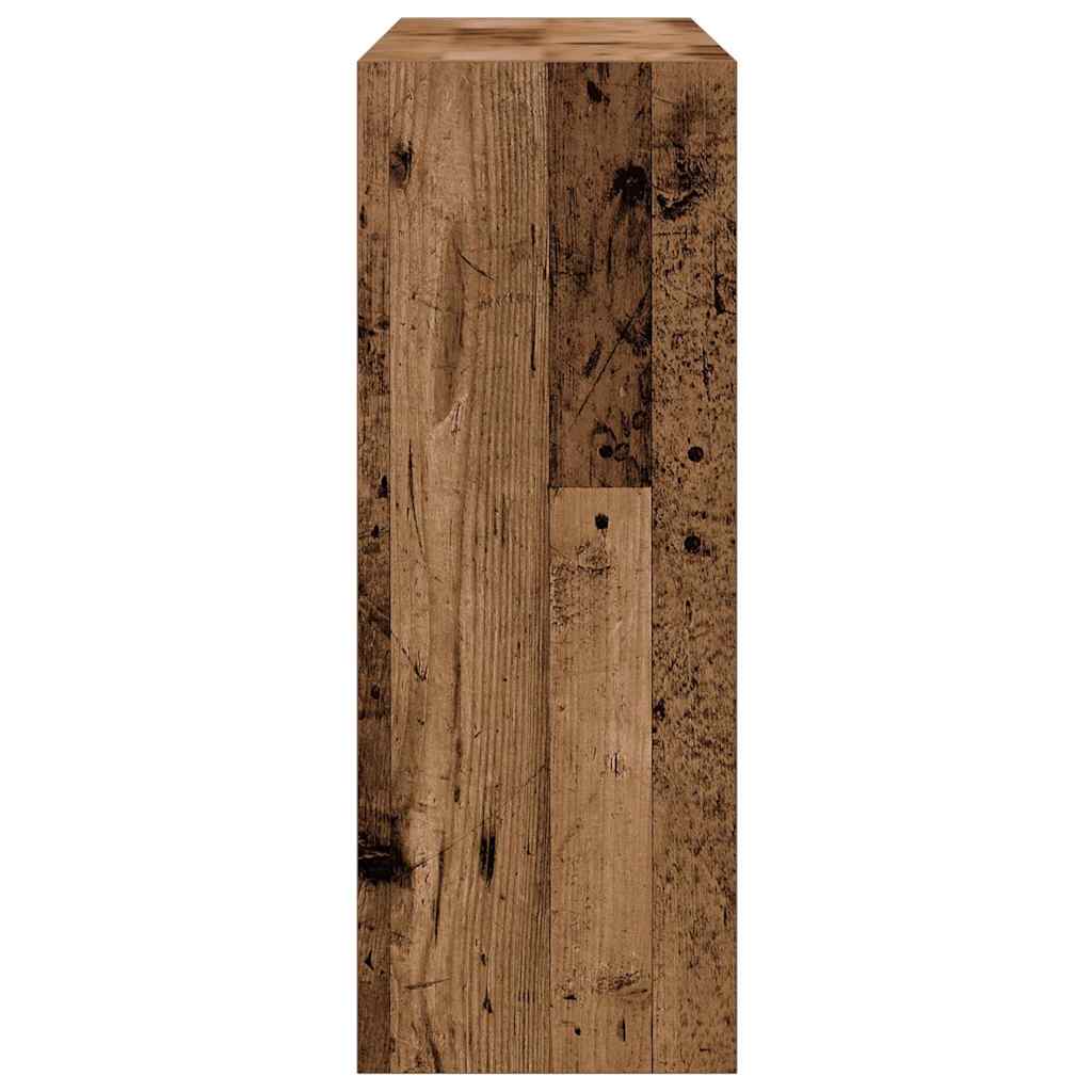 Wandtafel 78x30x80 cm bewerkt hout artisanaal eikenkleur