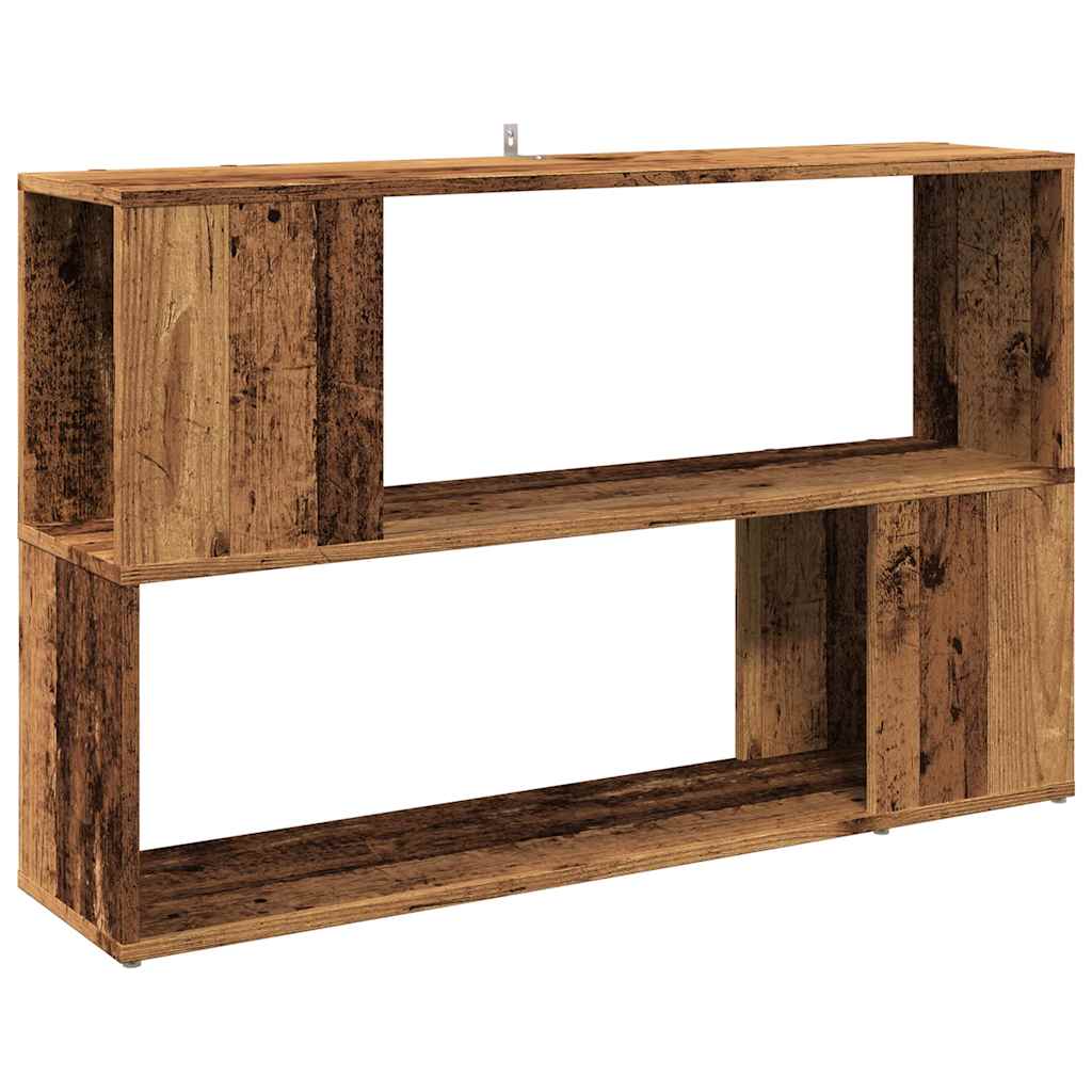 Boekenkast 100x24x63 cm bewerkt hout artisanaal eikenkleur