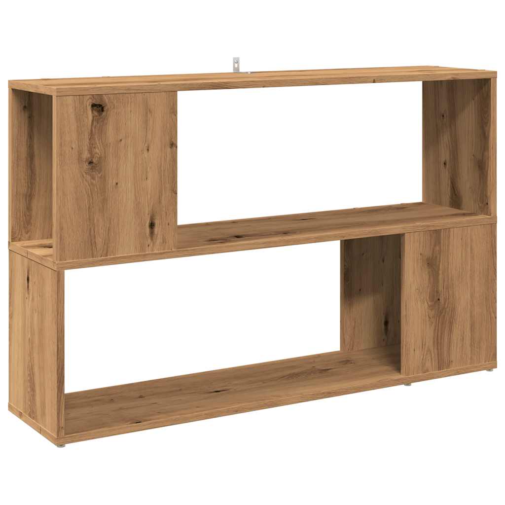 Boekenkast 100x24x63 cm bewerkt hout artisanaal eikenkleur