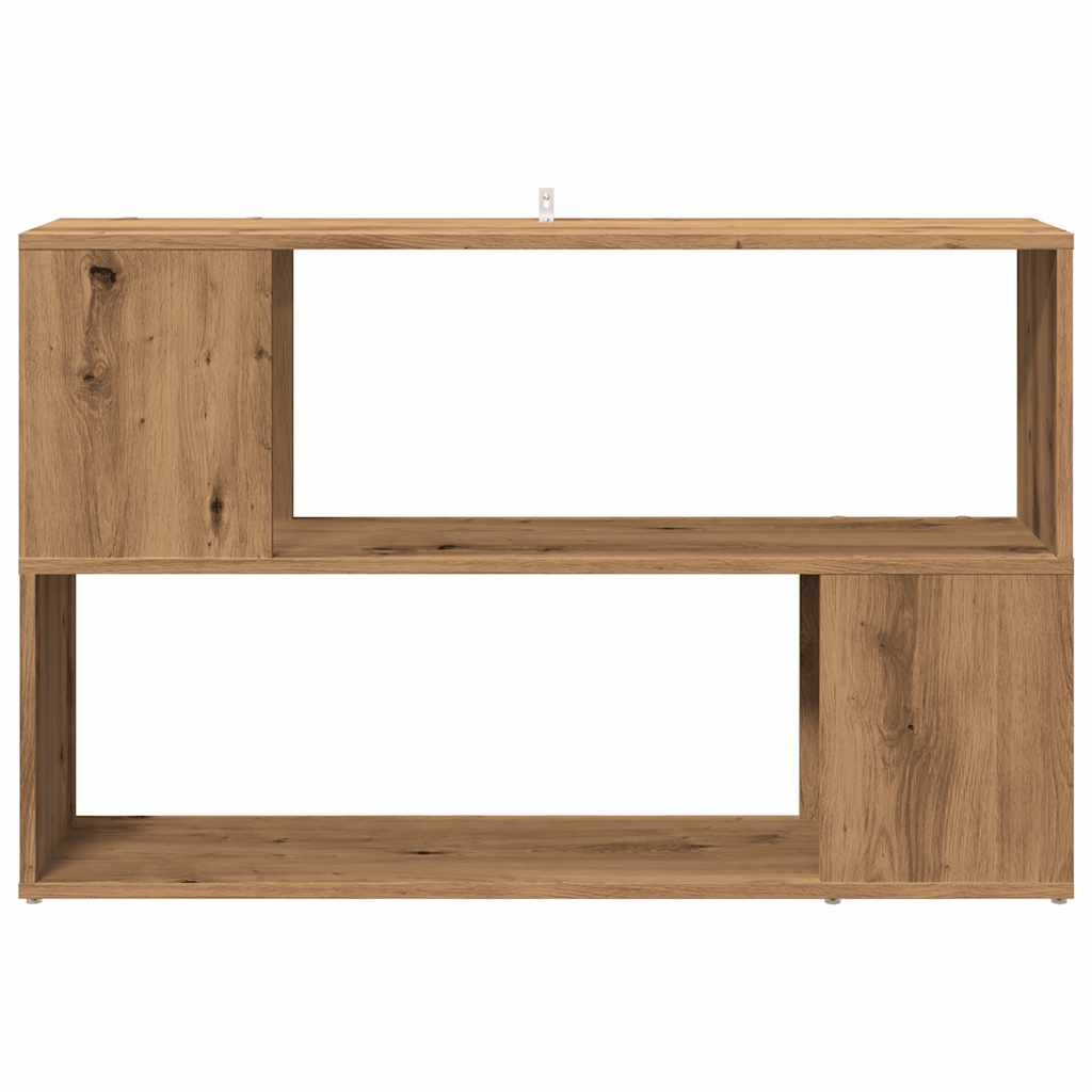 Boekenkast 100x24x63 cm bewerkt hout artisanaal eikenkleur