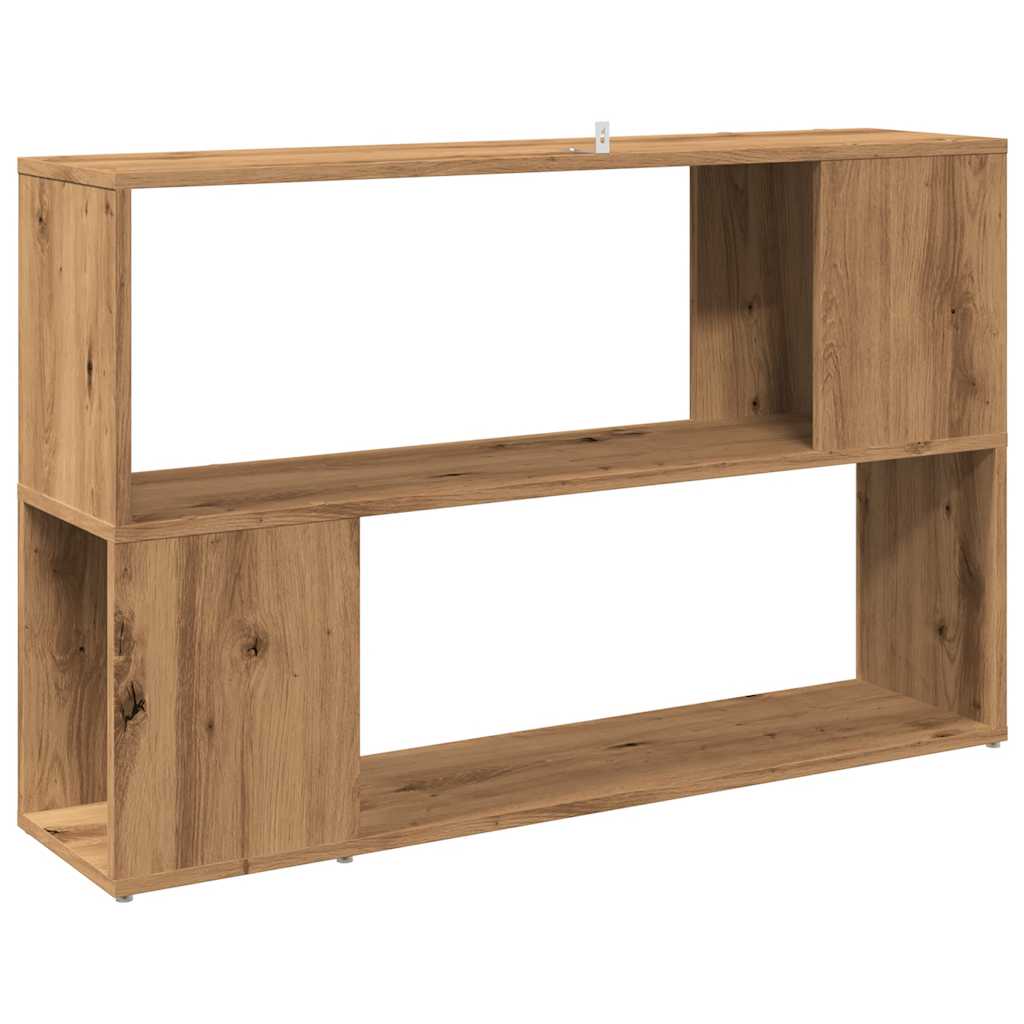 Boekenkast 100x24x63 cm bewerkt hout artisanaal eikenkleur