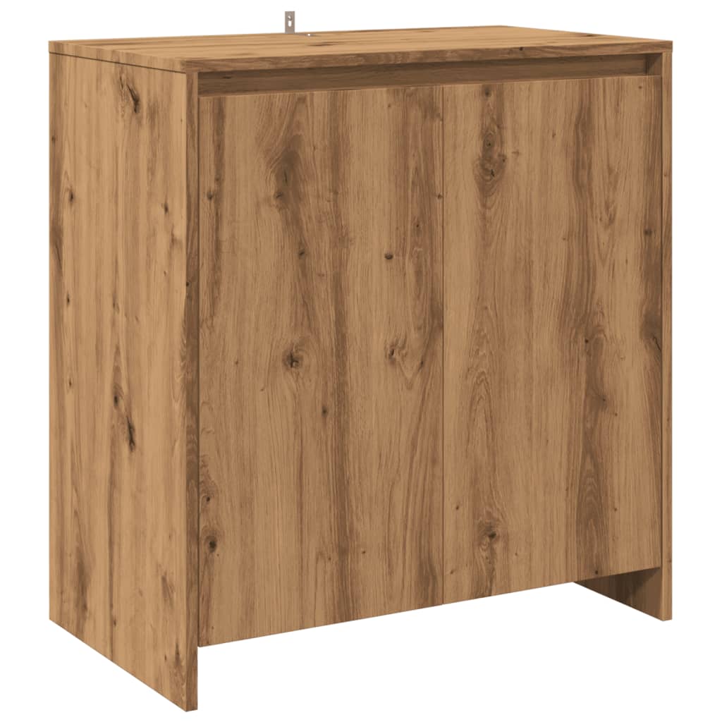 Dressoir 70x41x75 cm bewerkt hout oud houtkleurig