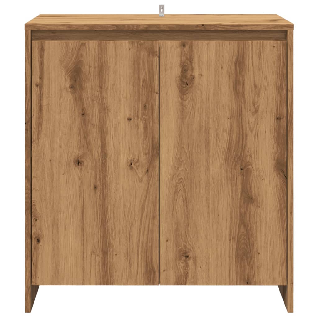 Dressoir 70x41x75 cm bewerkt hout oud houtkleurig