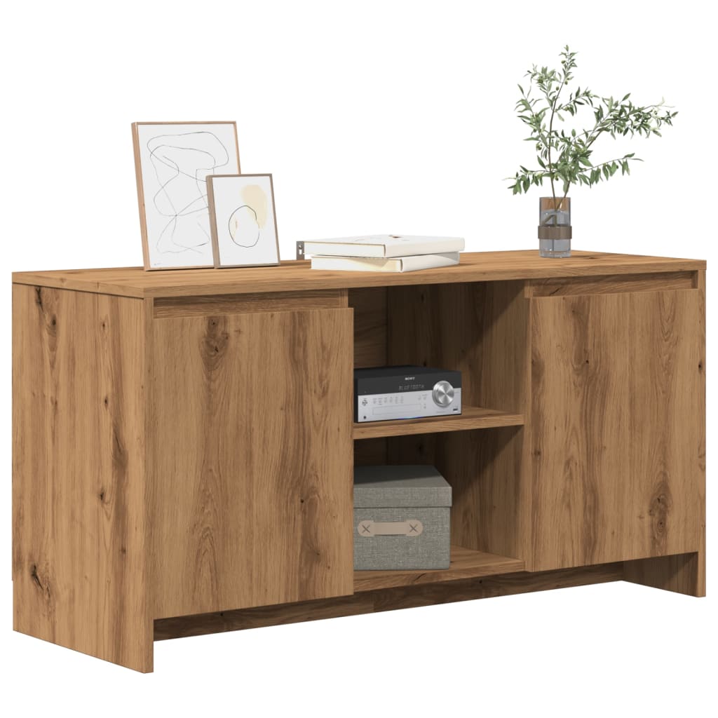 Tv-meubel 102x37,5x52,5 cm bewerkt hout oud houtkleurig