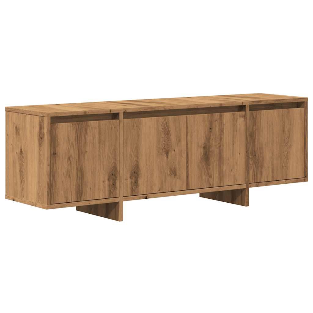 Tv-meubel 120x30x40,5 cm bewerkt hout artisanaal eikenkleurig