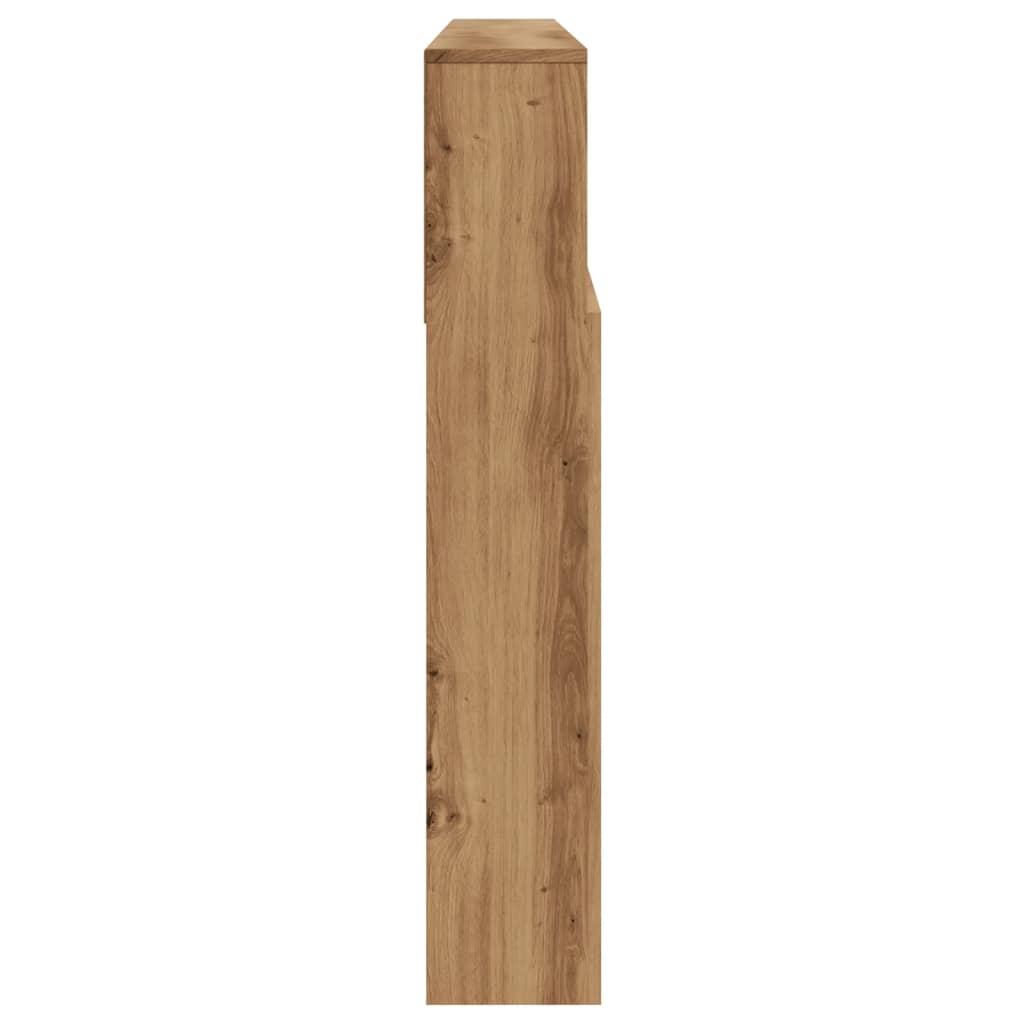 Hoofdbordkast 200x19x103,5 cm bewerkt hout oud houtkleurig