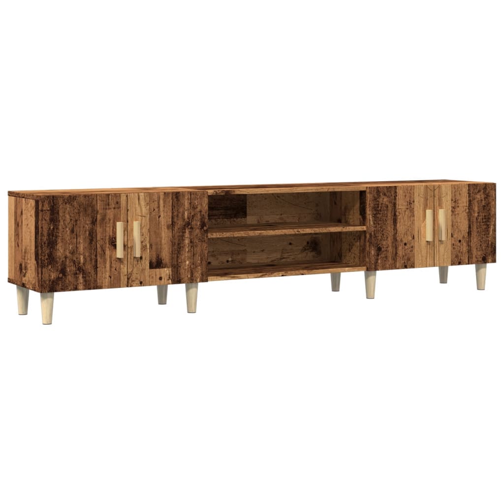 Tv-meubel 180x31,5x40 cm bewerkt hout artisanaal eikenkleurig