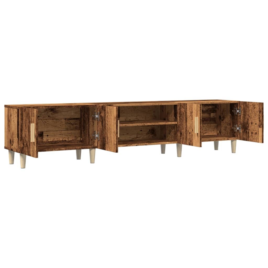 Tv-meubel 180x31,5x40 cm bewerkt hout artisanaal eikenkleurig