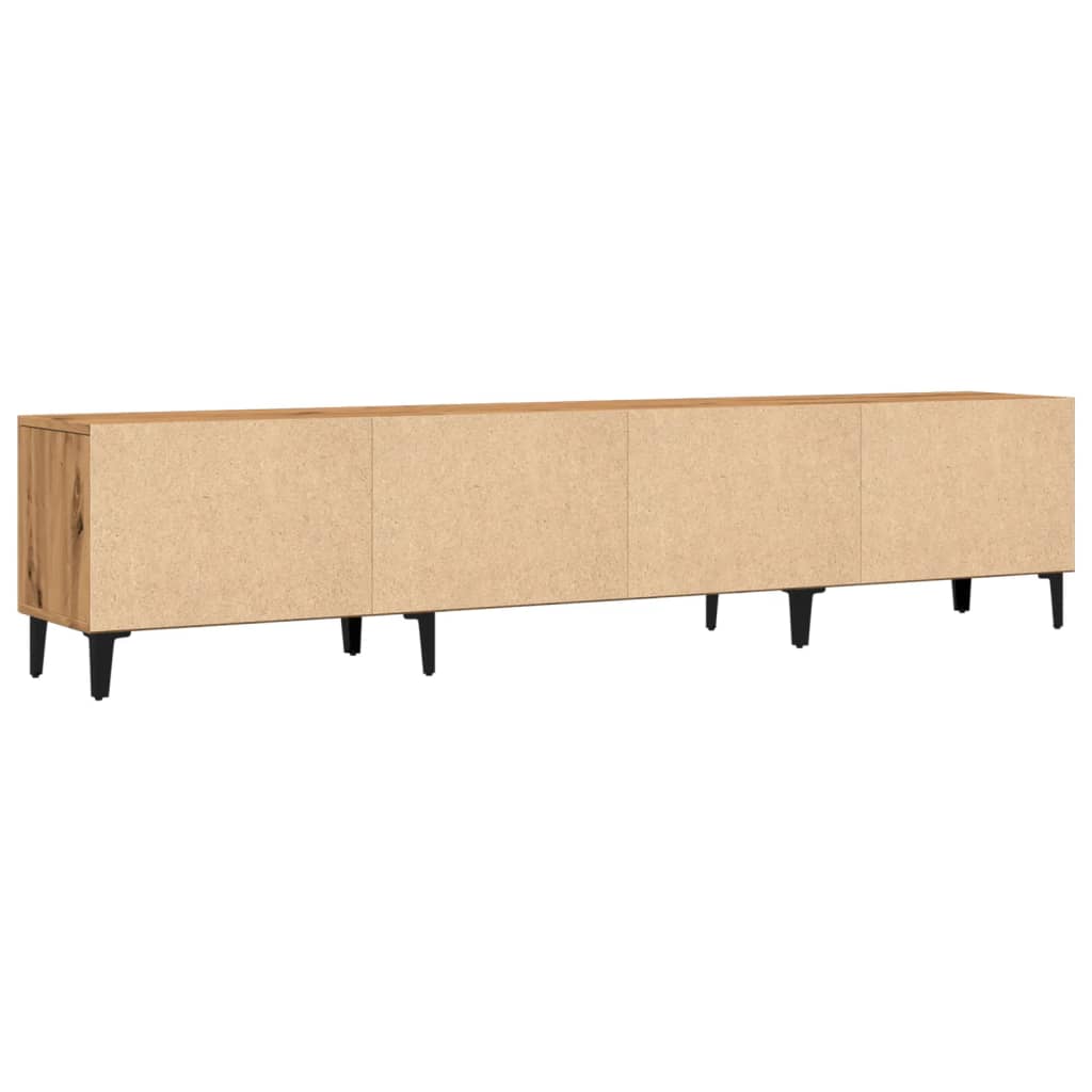 Tv-meubel 180x31,5x40 cm bewerkt hout oud houtkleurig