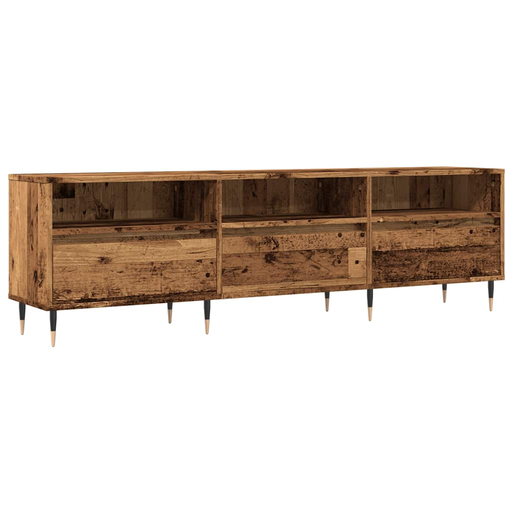 Tv-meubel 150x30x44,5 cm bewerkt hout gerookt eikenkleurig