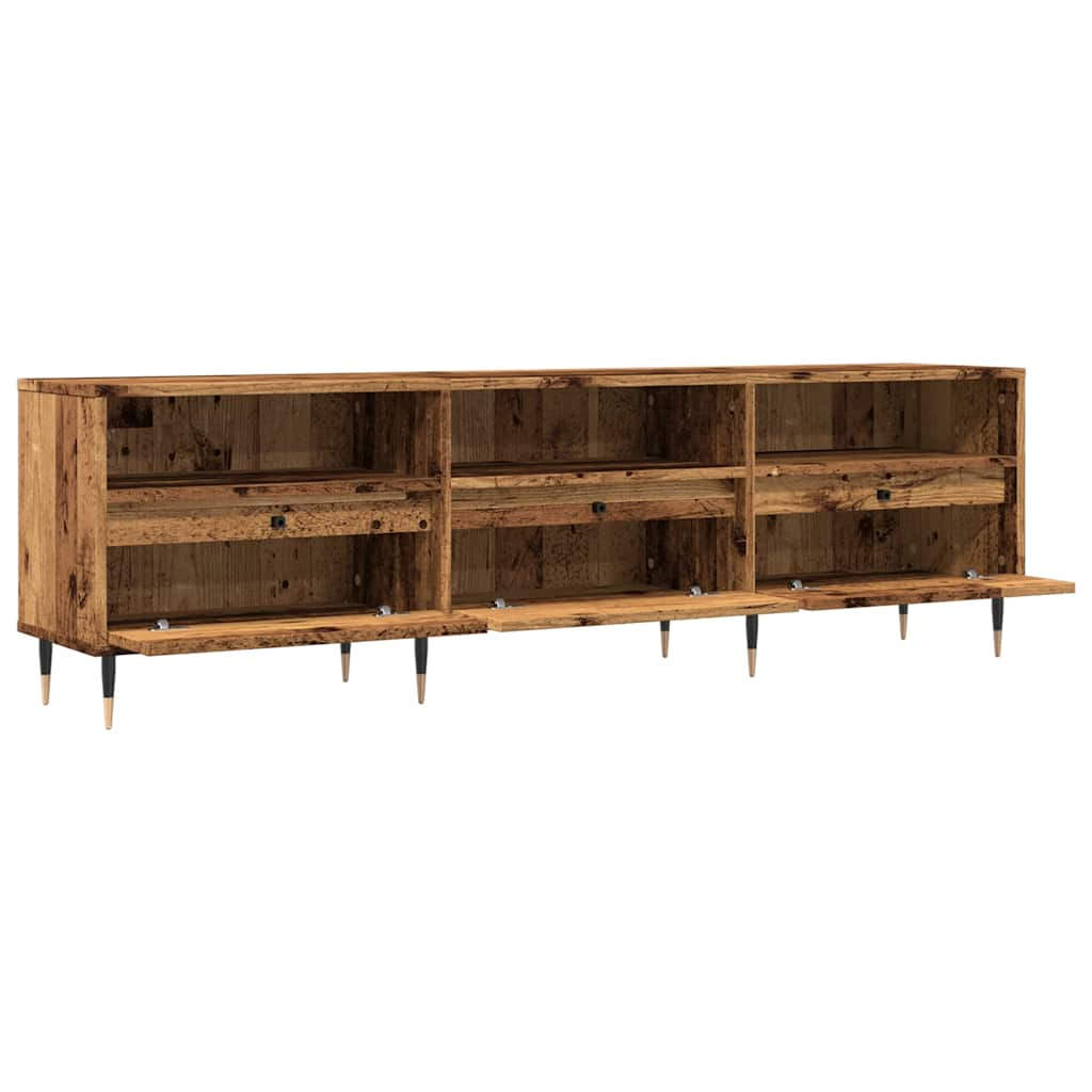 Tv-meubel 150x30x44,5 cm bewerkt hout gerookt eikenkleurig