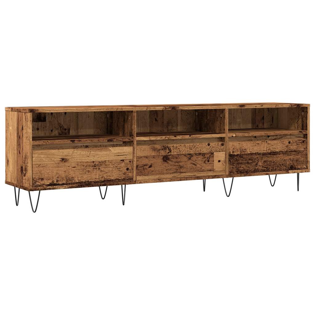 Tv-meubel 150x30x44,5 cm bewerkt hout artisanaal eikenkleur