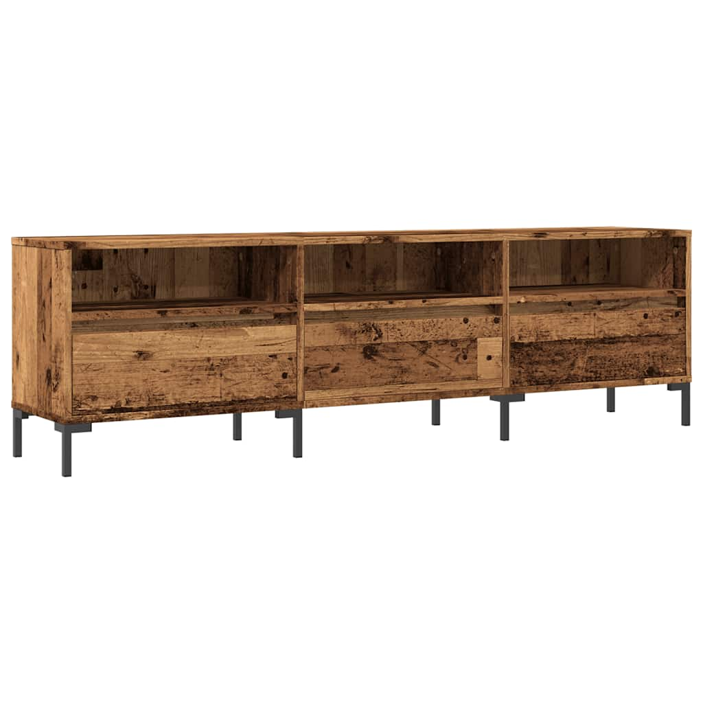 Tv-meubel 150x30x44,5 cm bewerkt hout artisanaal eikenkleur