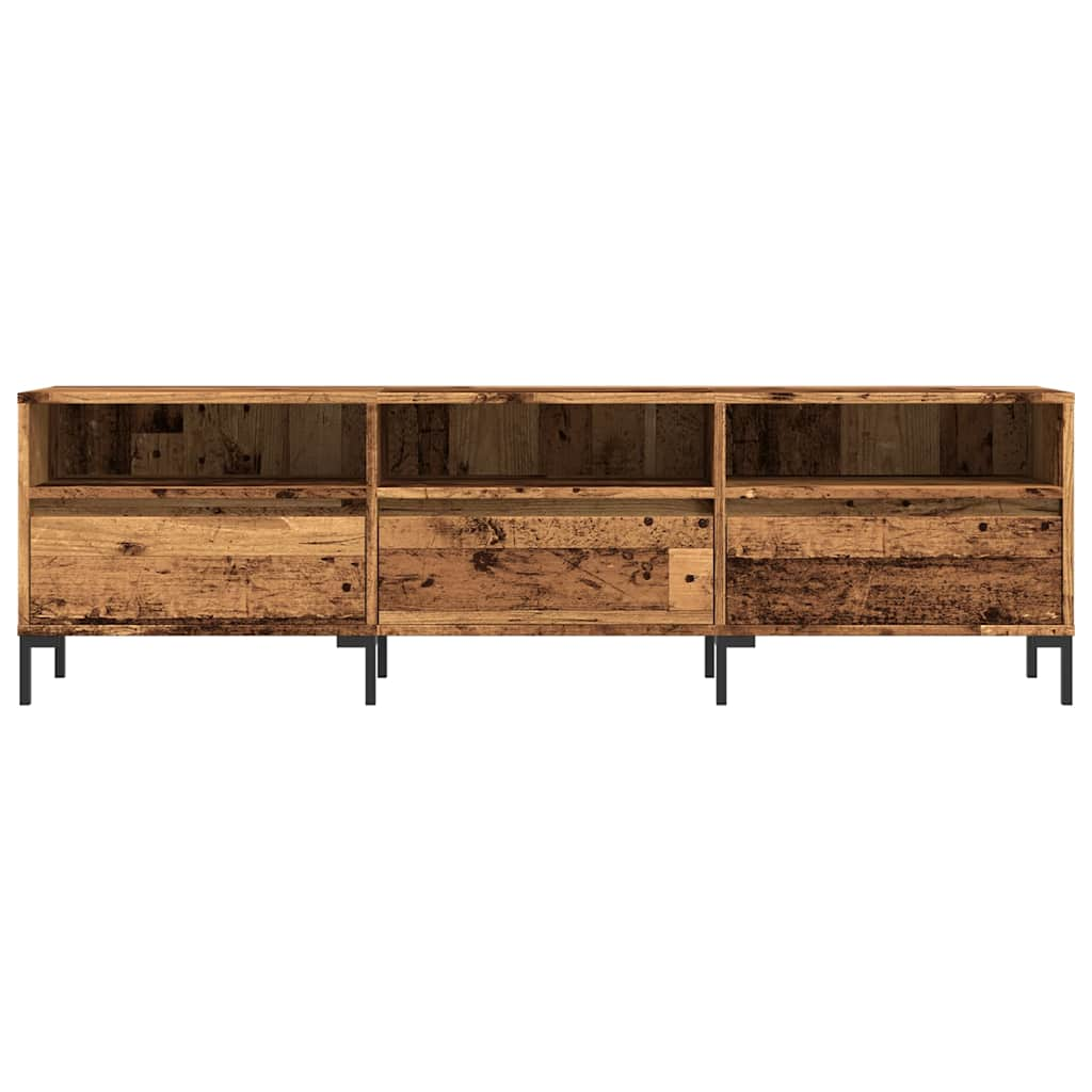 Tv-meubel 150x30x44,5 cm bewerkt hout artisanaal eikenkleur