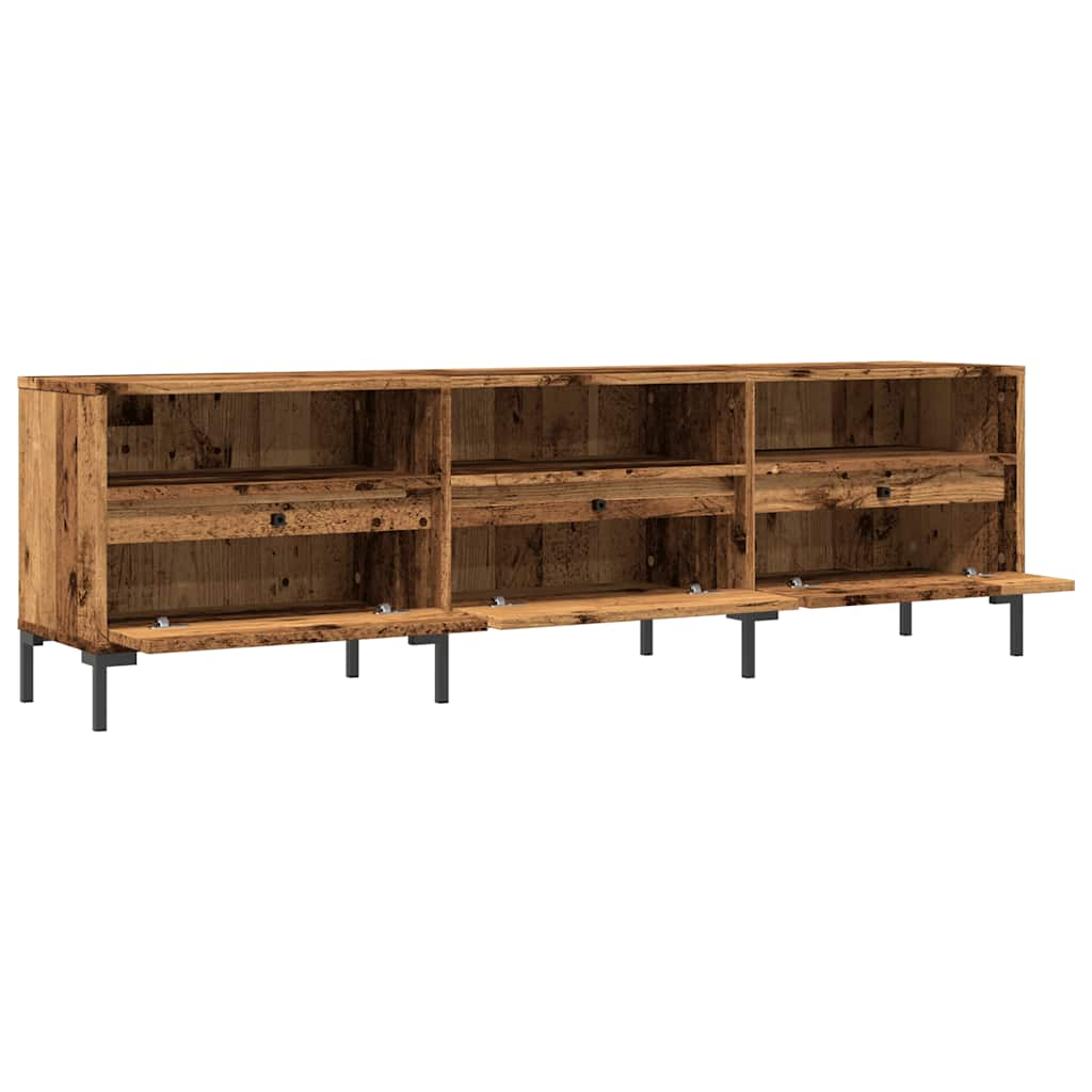 Tv-meubel 150x30x44,5 cm bewerkt hout artisanaal eikenkleur