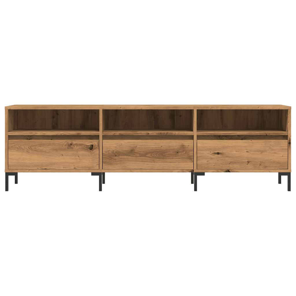 Tv-meubel 150x30x44,5 cm bewerkt hout artisanaal eikenkleur