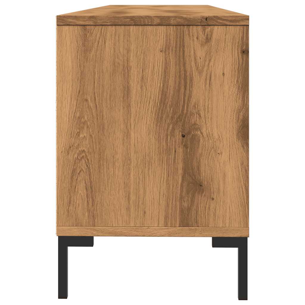 Tv-meubel 150x30x44,5 cm bewerkt hout artisanaal eikenkleur