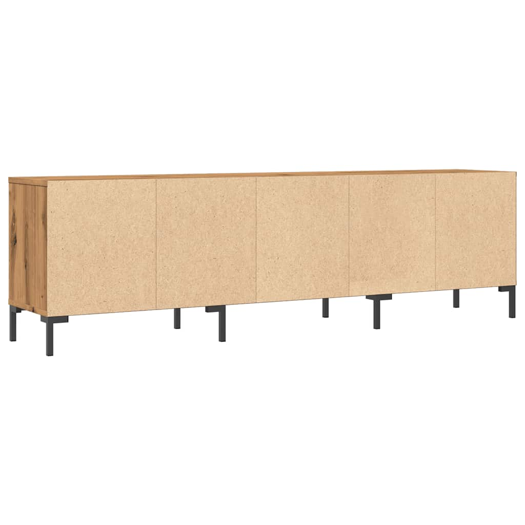 Tv-meubel 150x30x44,5 cm bewerkt hout artisanaal eikenkleur