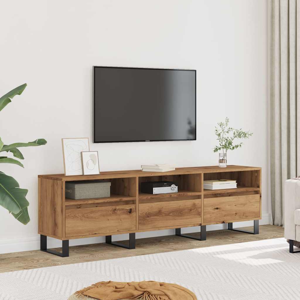 Tv-meubel 150x30x44,5 cm bewerkt hout gerookt eikenkleurig