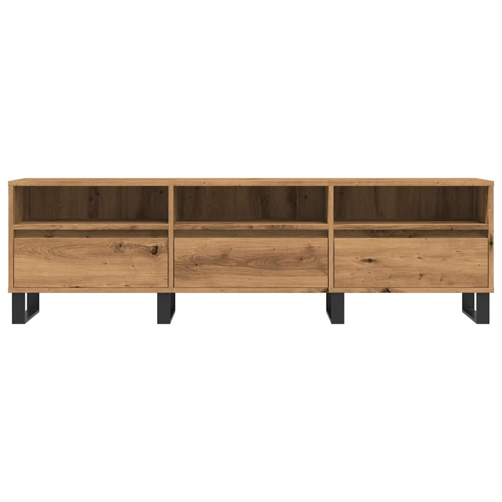 Tv-meubel 150x30x44,5 cm bewerkt hout gerookt eikenkleurig