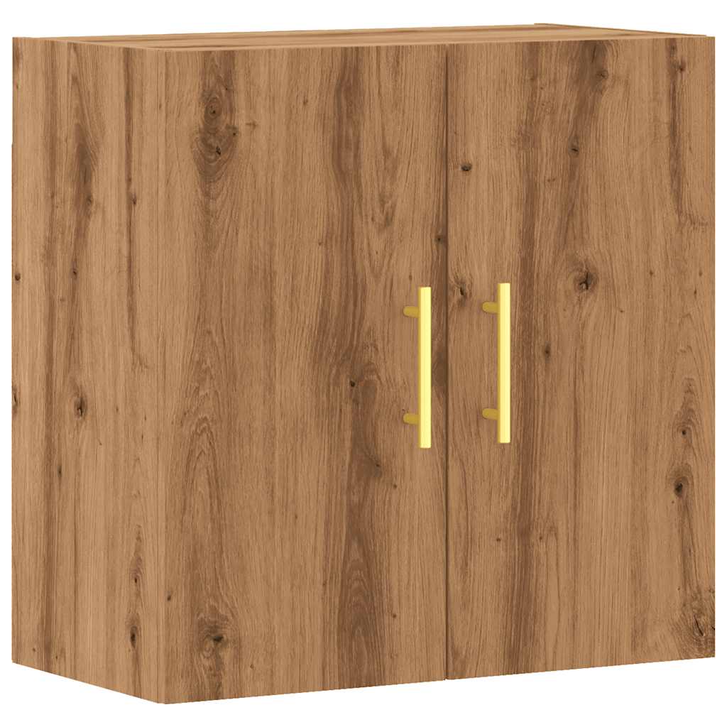 Wandkast 60x31x60 cm bewerkt hout oud houtkleurig