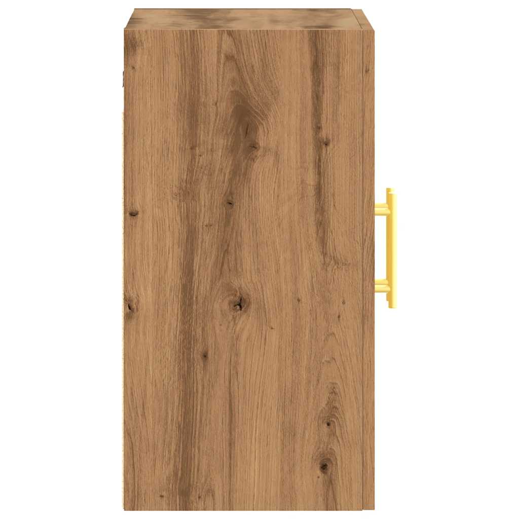 Wandkast 60x31x60 cm bewerkt hout oud houtkleurig