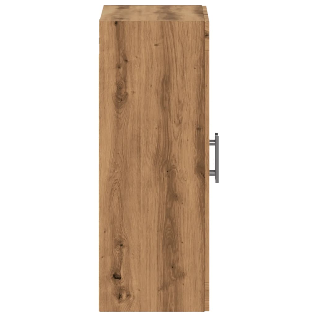 Wandkast 69,5x34x90 cm bewerkt hout oud houtkleurig