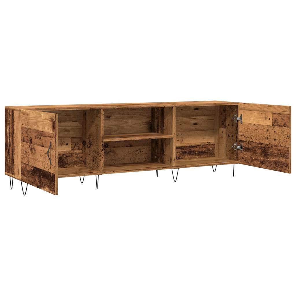 Tv-meubel 150x30x50 cm bewerkt hout artisanaal eikenkleurig