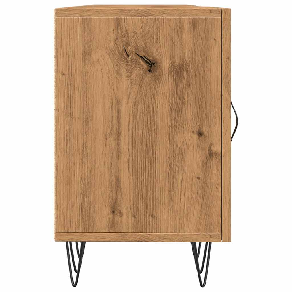 Tv-meubel 150x30x50 cm bewerkt hout artisanaal eikenkleurig