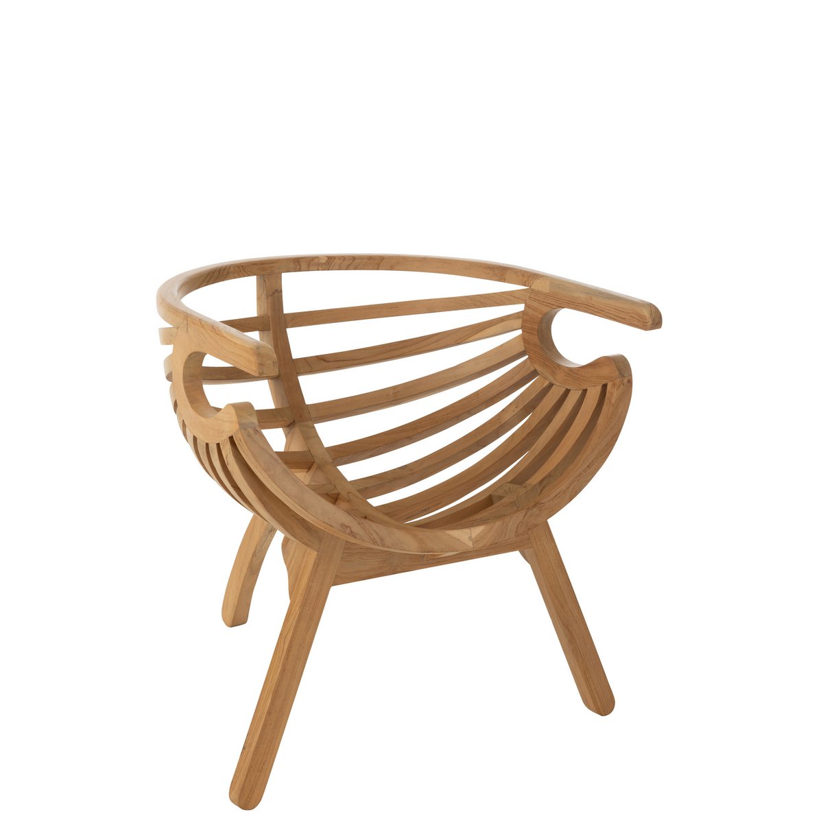 J-Line Stoel Crab Teak Hout Naturel