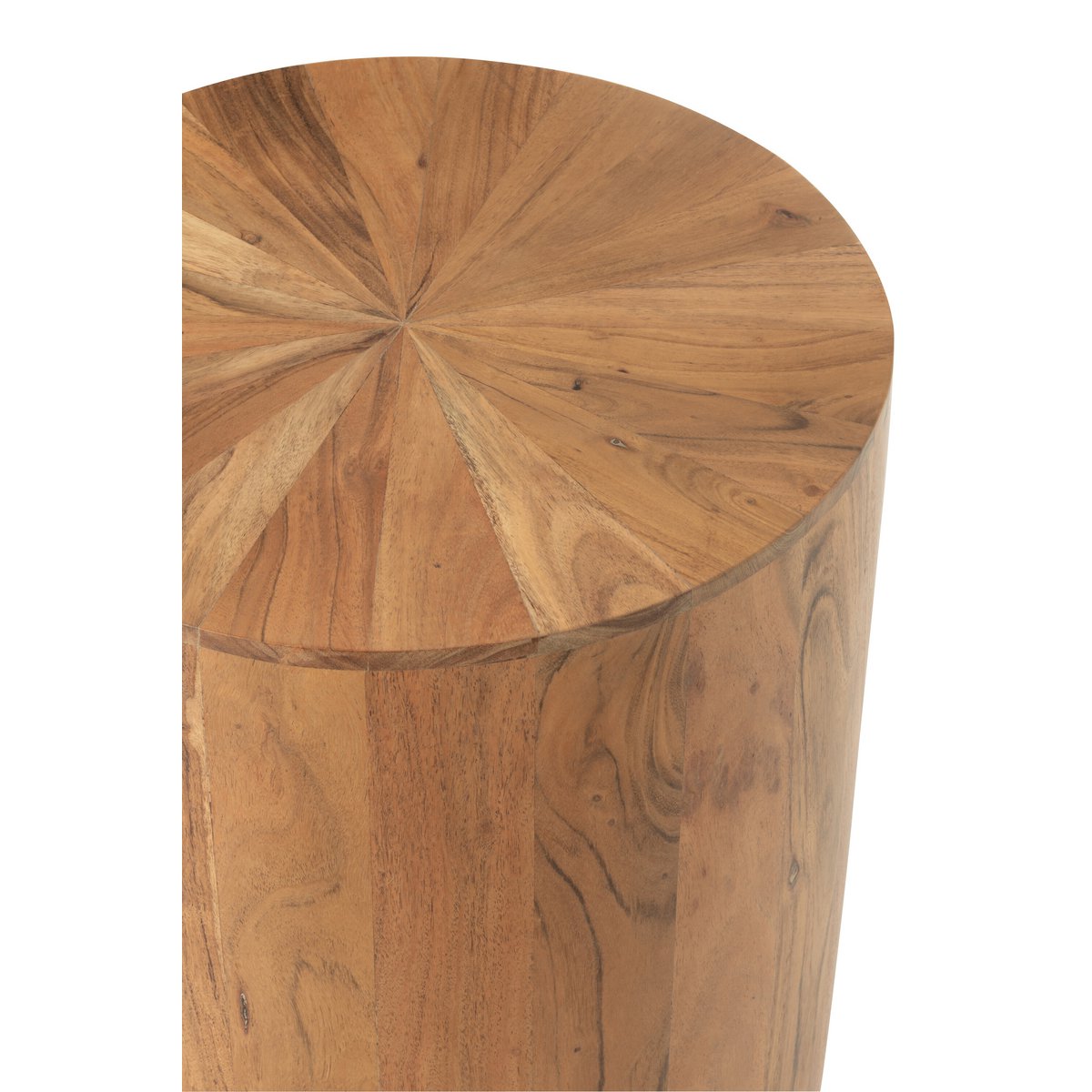 J-Line Bijzettafel Rond Acacia Hout/Mdf Naturel