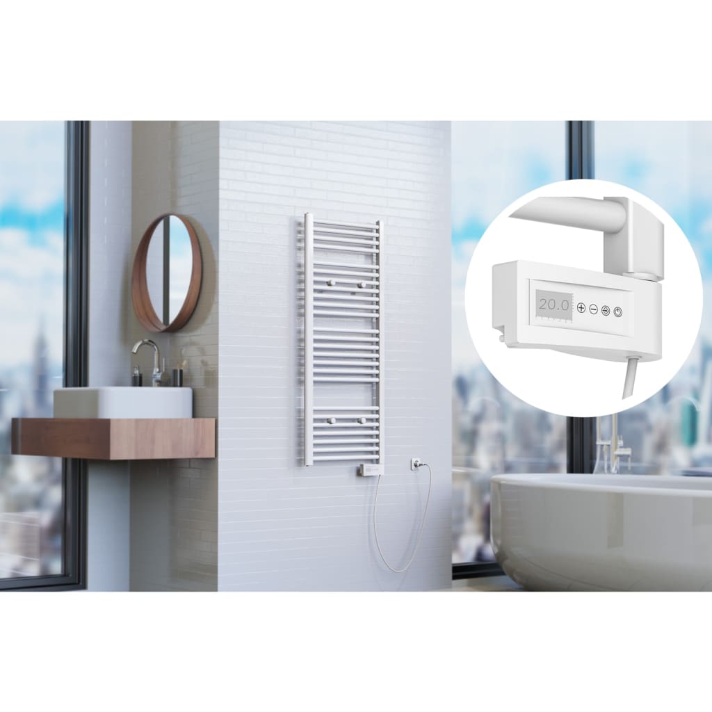 EISL Radiateur de salle de bain avec minuterie 80x50x15 cm blanc