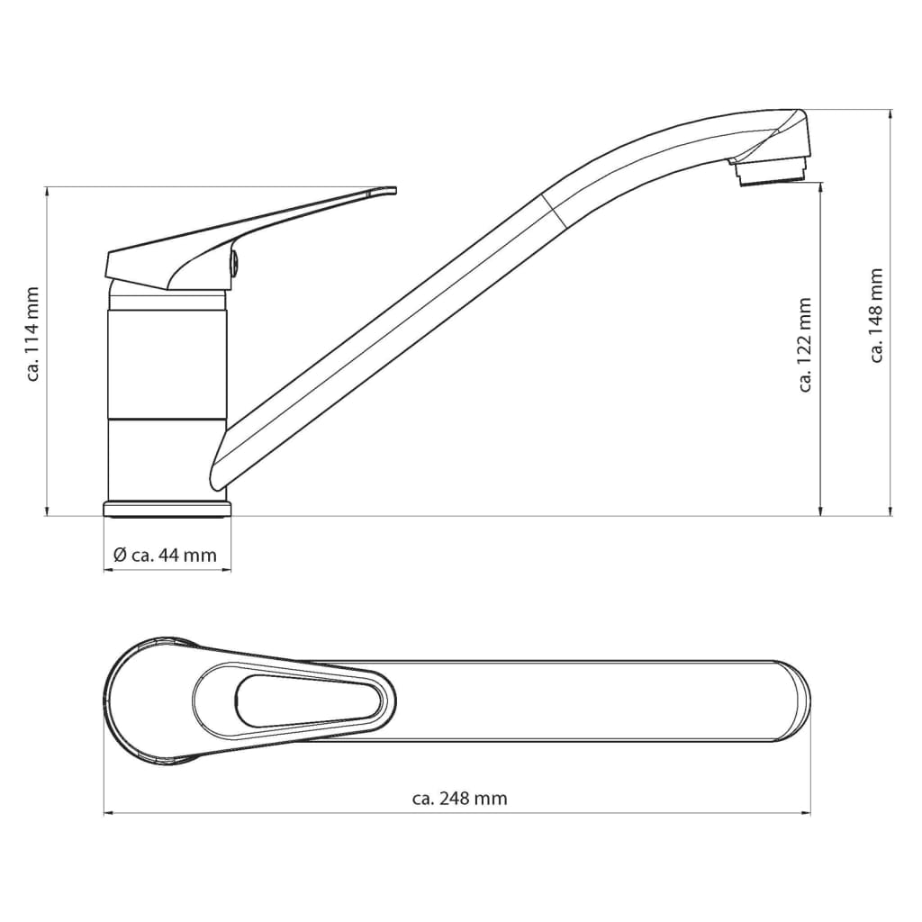 EISL Mitigeur de cuisine SPEED blanc-chrome