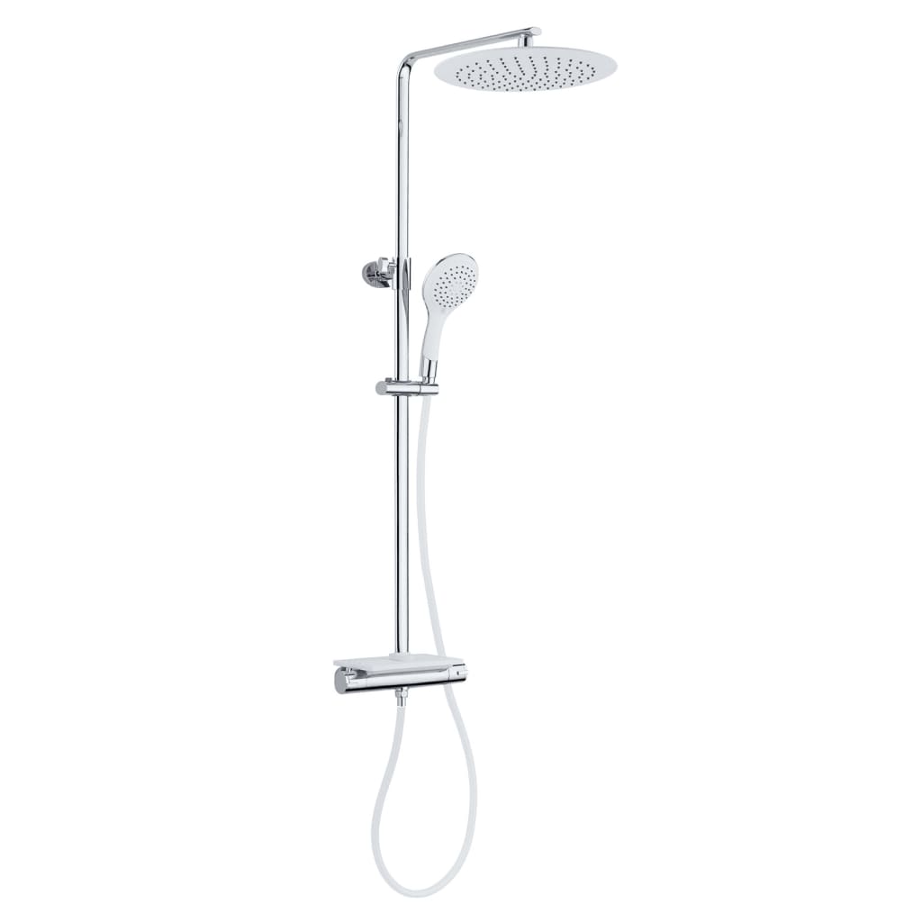 Ensemble de douche de tête EISL avec mitigeur thermostatique GRANDE VITA chrome noir