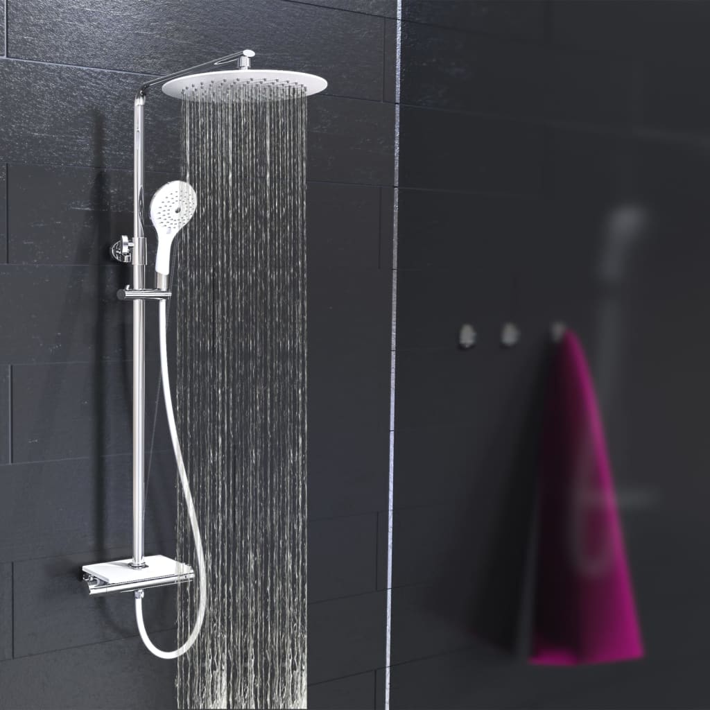 Ensemble de douche de tête EISL avec mitigeur thermostatique GRANDE VITA chrome noir