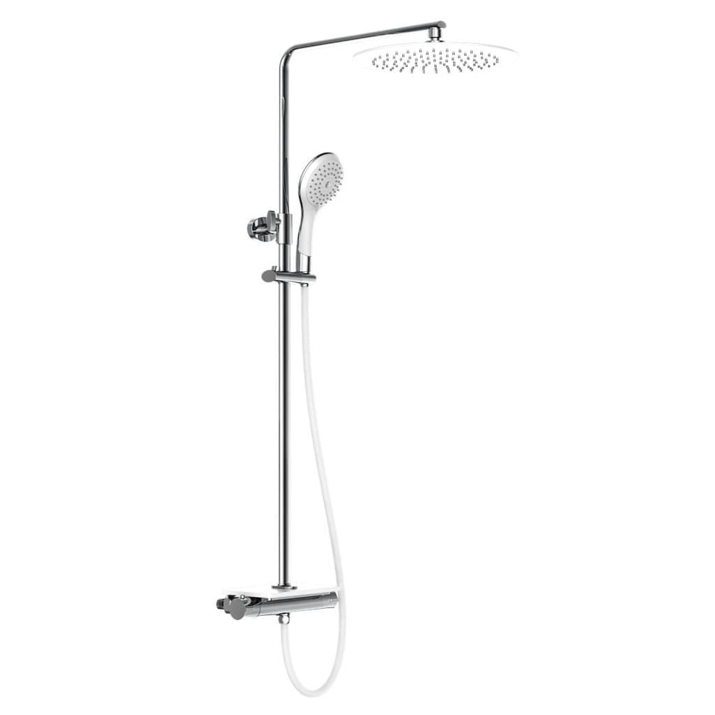 Ensemble de douche de tête EISL avec mitigeur thermostatique GRANDE VITA chrome noir