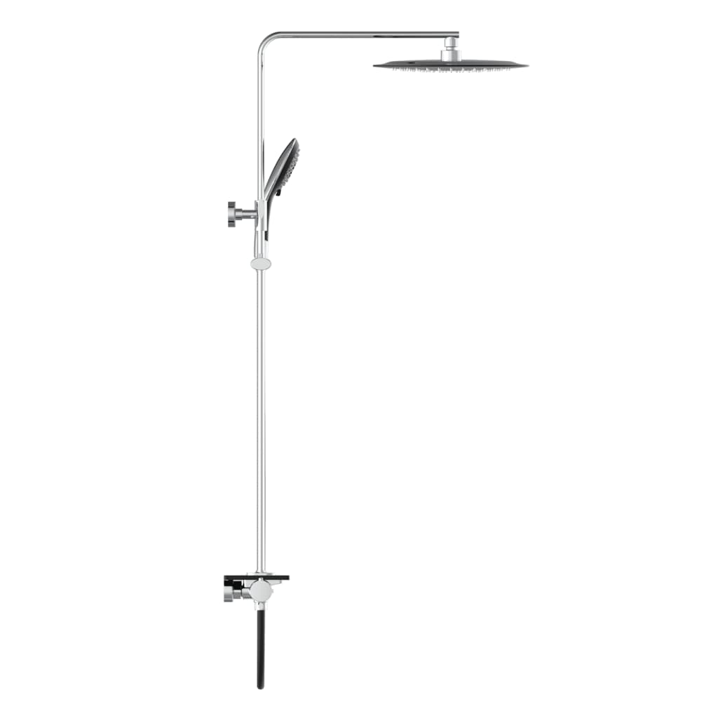 Ensemble de douche de tête EISL avec mitigeur thermostatique GRANDE VITA chrome noir