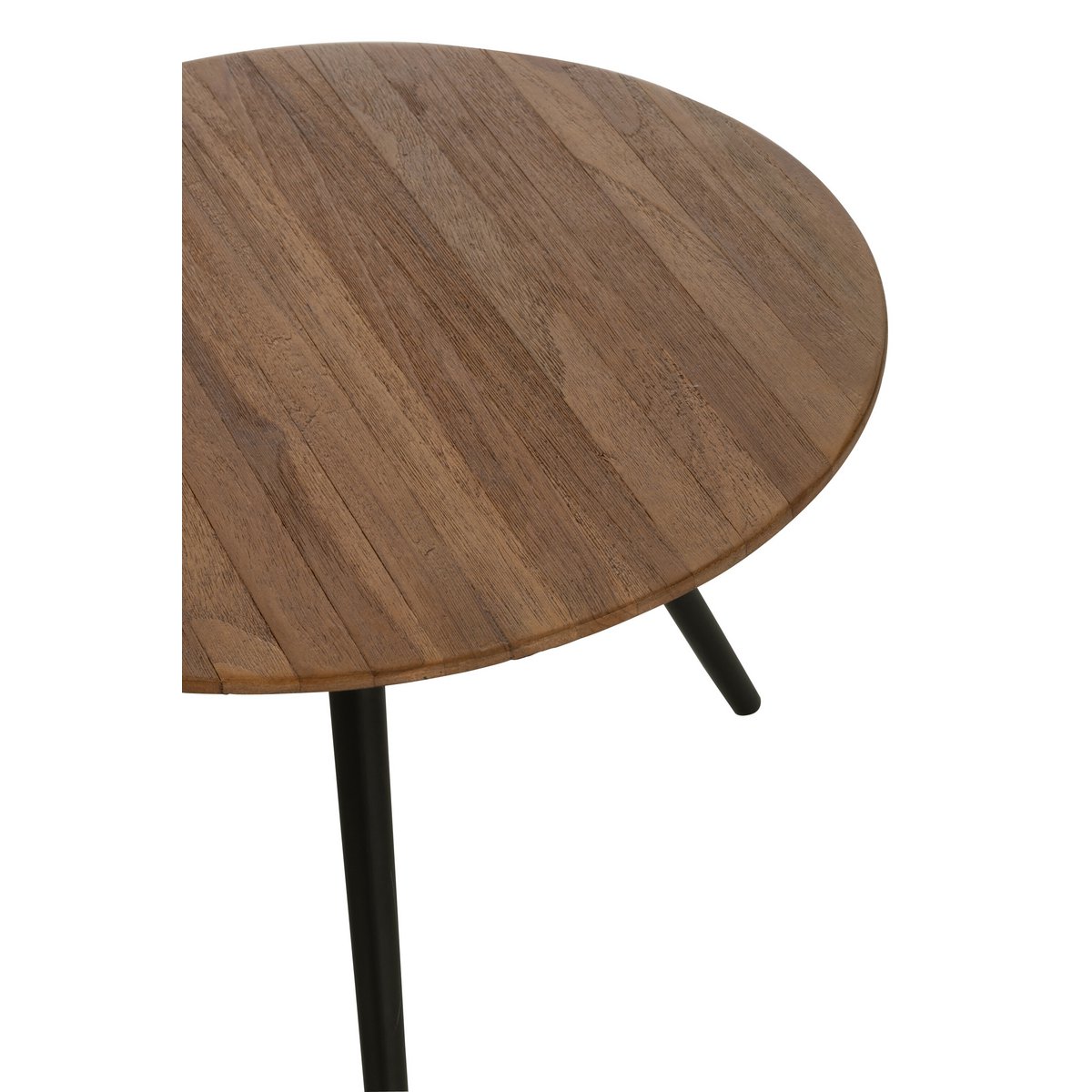 J-Line tafel Rond Gerecycleerd Teak - hout - naturel