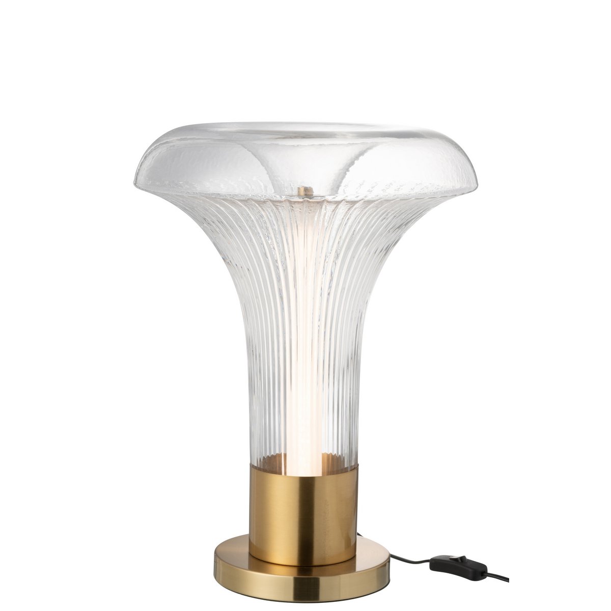 J-Line Lamp Led Goud Metaal/Glas Transparant