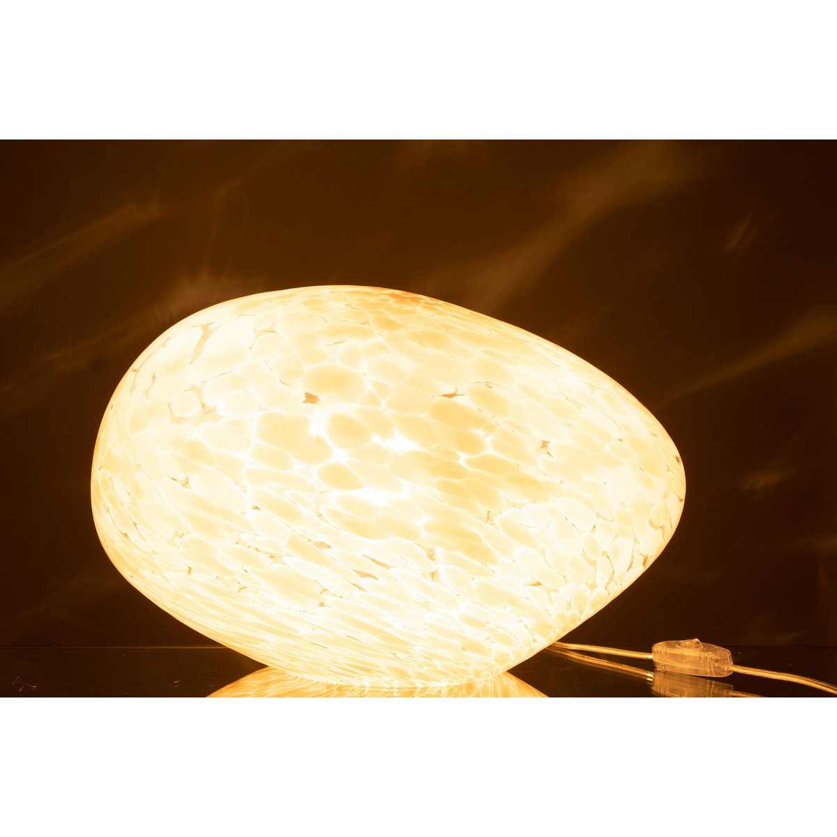 J-Line lamp Melissa Ovaal - glas - beige